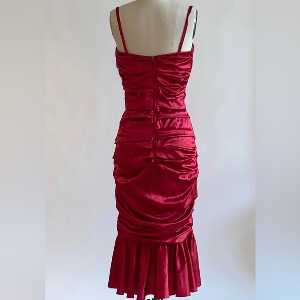 Red Dolce Gabbana Silk Dress - Picture 3 of 7